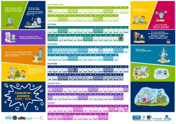 Nouveau calendrier scolaire 2020-2021 sur la préservation de la qualité de l&rsquo;eau