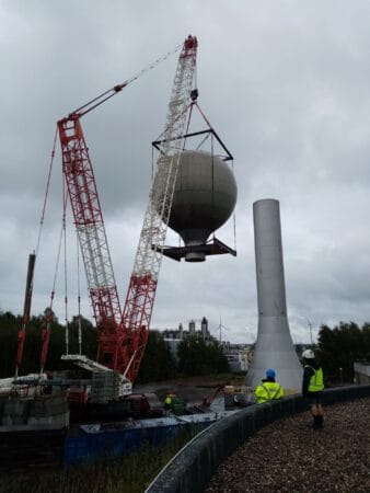 Démontage spectaculaire de l&rsquo;ancien château d&rsquo;eau de Feluy !