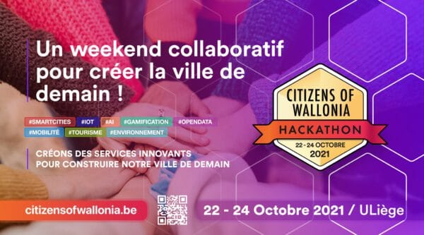 Créons des services innovants pour construire notre ville de demain ! Le Hackathon Citizens of Wallonia revient du 22 au 24 octobre 2021 à l’ULiège
