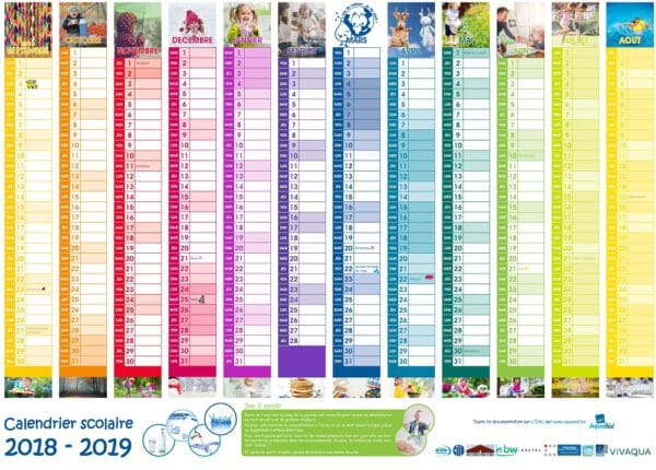 Nouveau calendrier scolaire 2018-2019 sur la préservation de la qualité de l&rsquo;eau